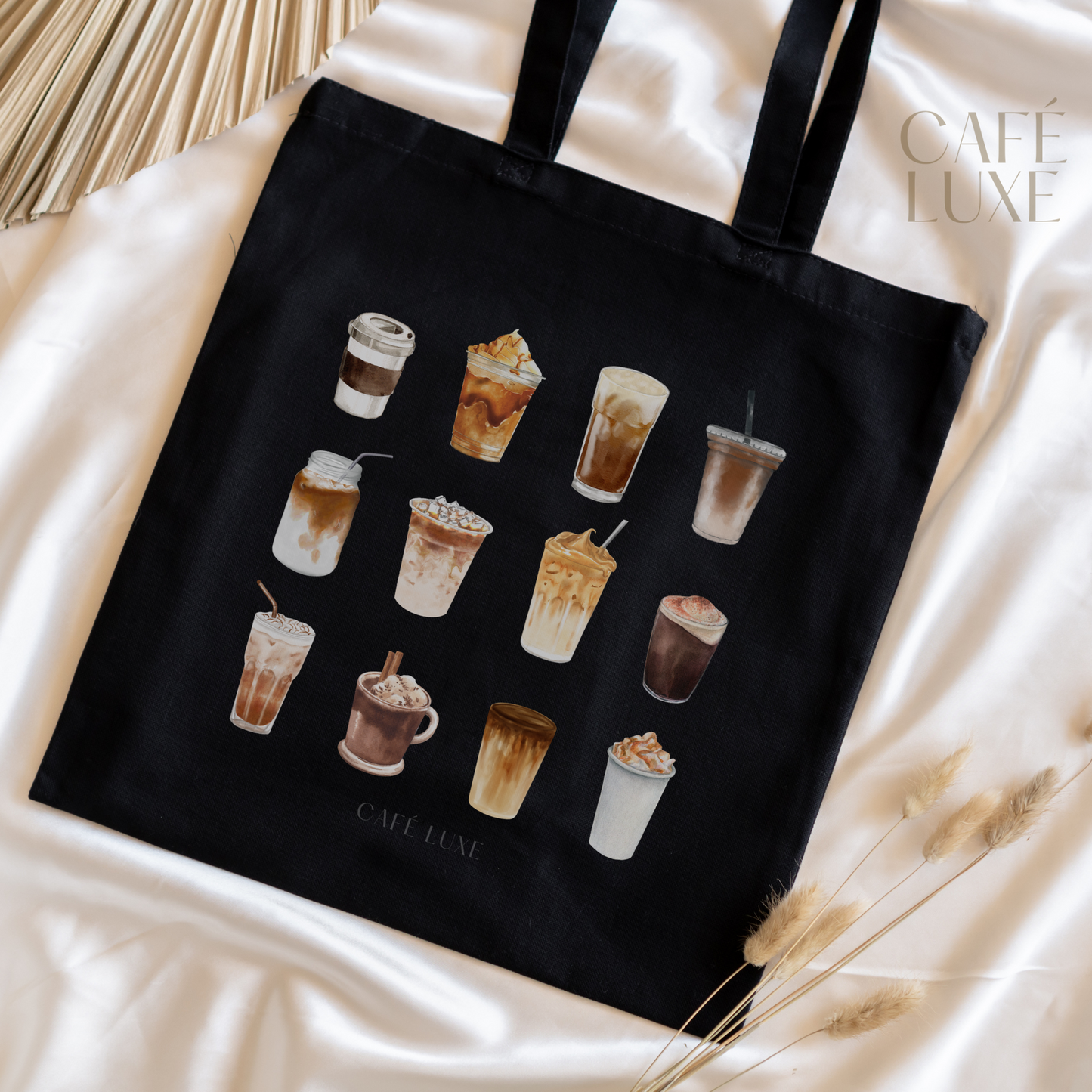 Coffee Favorites Canvas Tote Bag