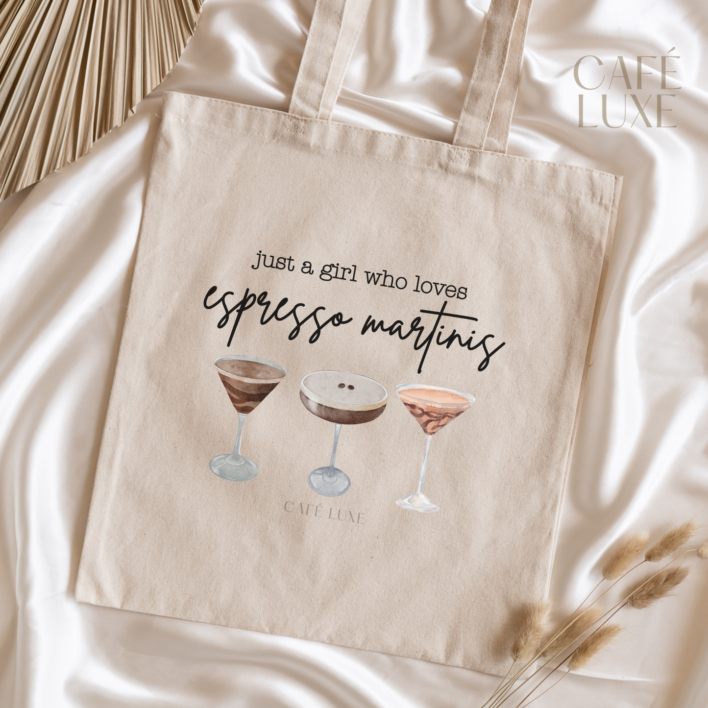 Just a Girl Who Loves Espresso Martinis Canvas Tote Bag