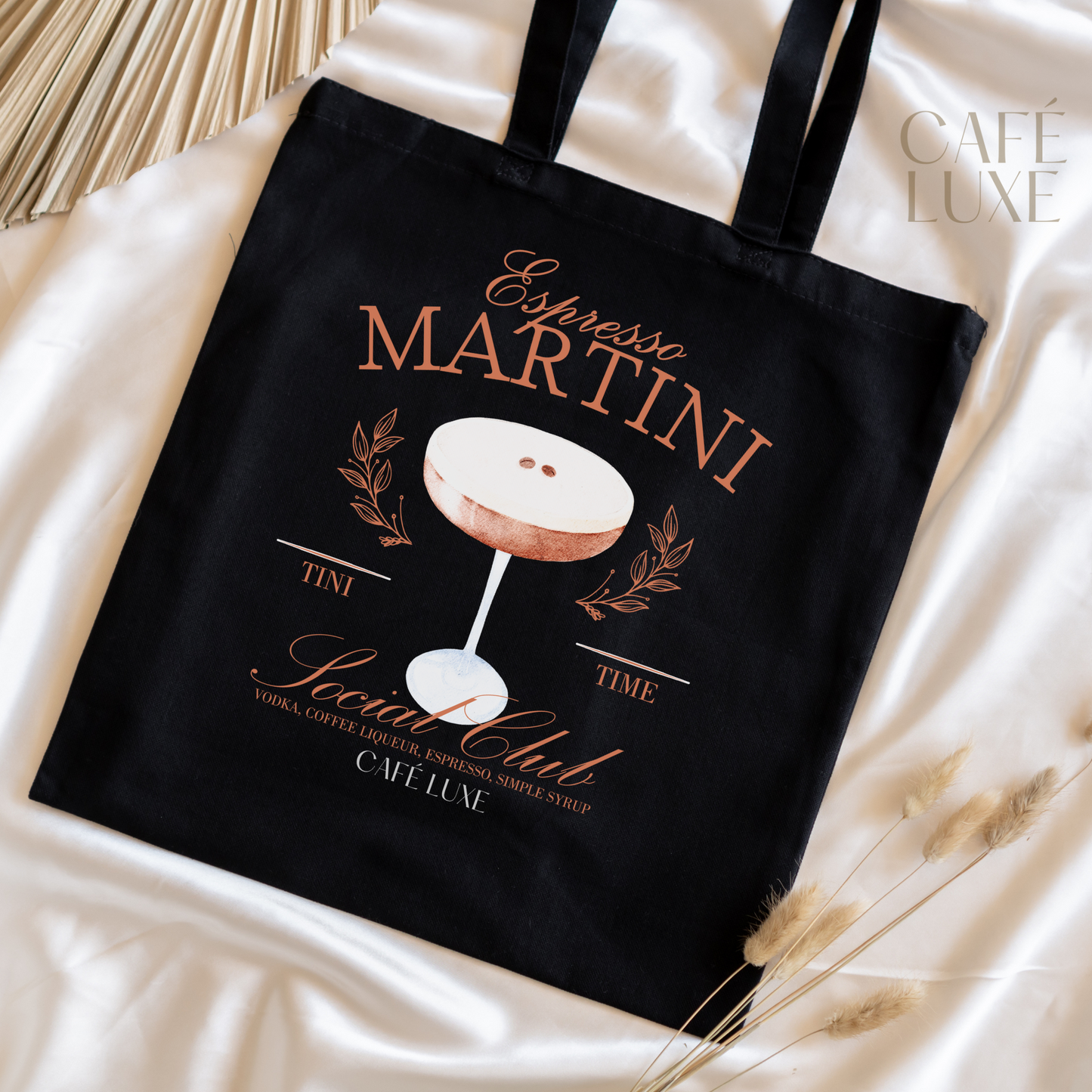Espresso Martini Social Club Canvas Tote Bag
