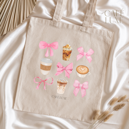 Coquette Coffee Canvas Tote Bag