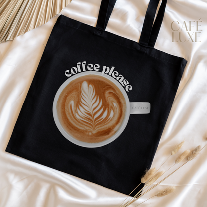 Coffee Please Canvas Tote Bag