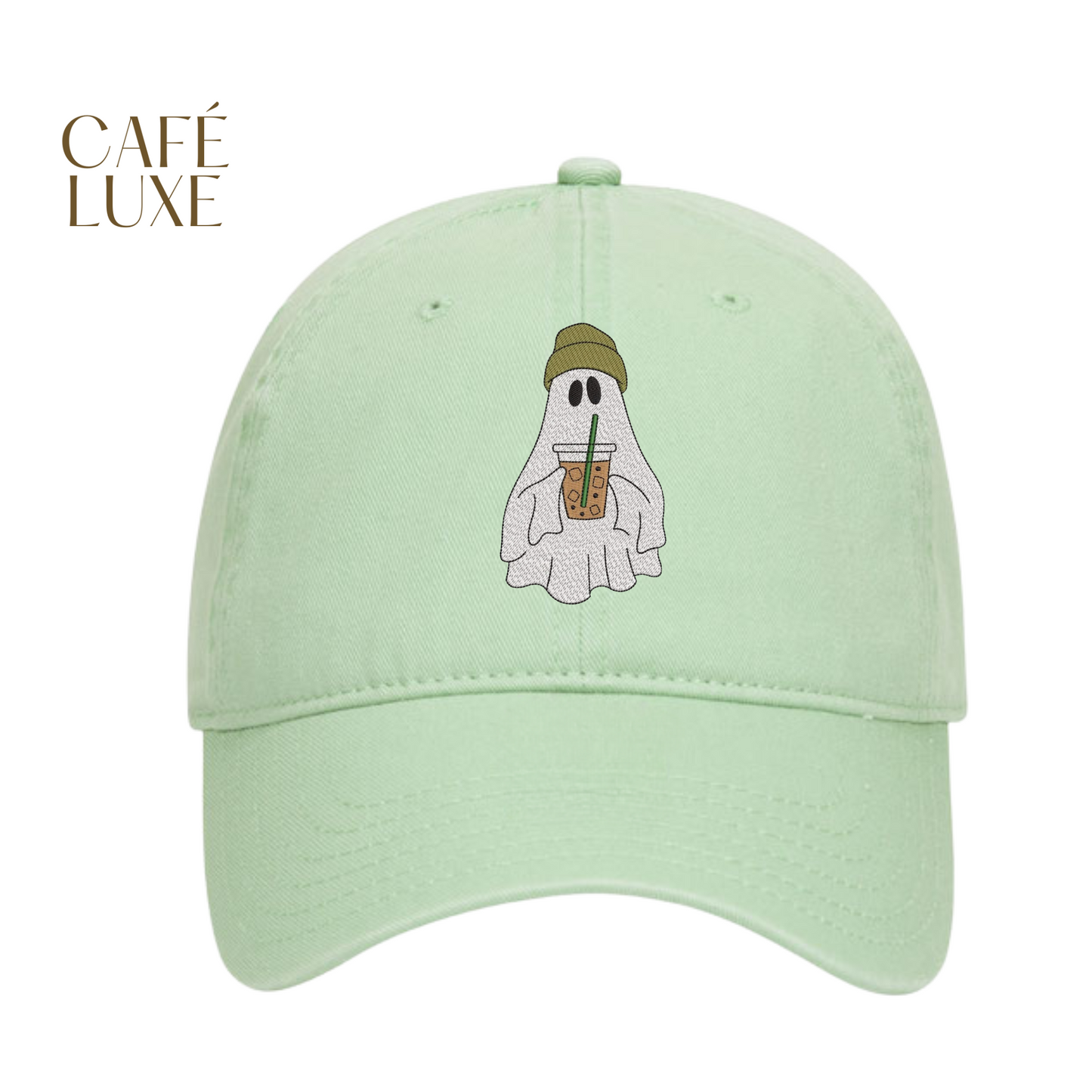 Cute Ghost Coffee Denim Hat