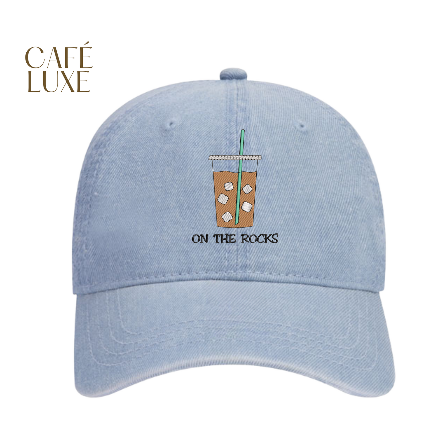 On The Rocks Iced Coffee Denim Hat