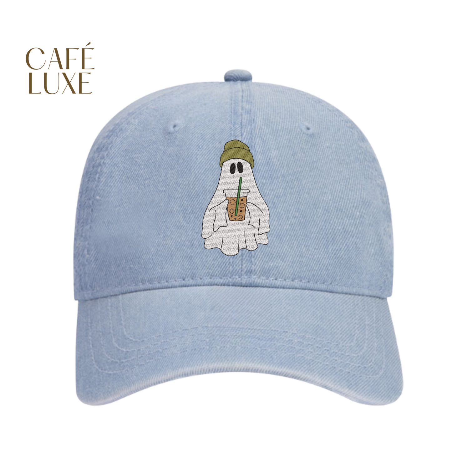 Cute Ghost Coffee Denim Hat