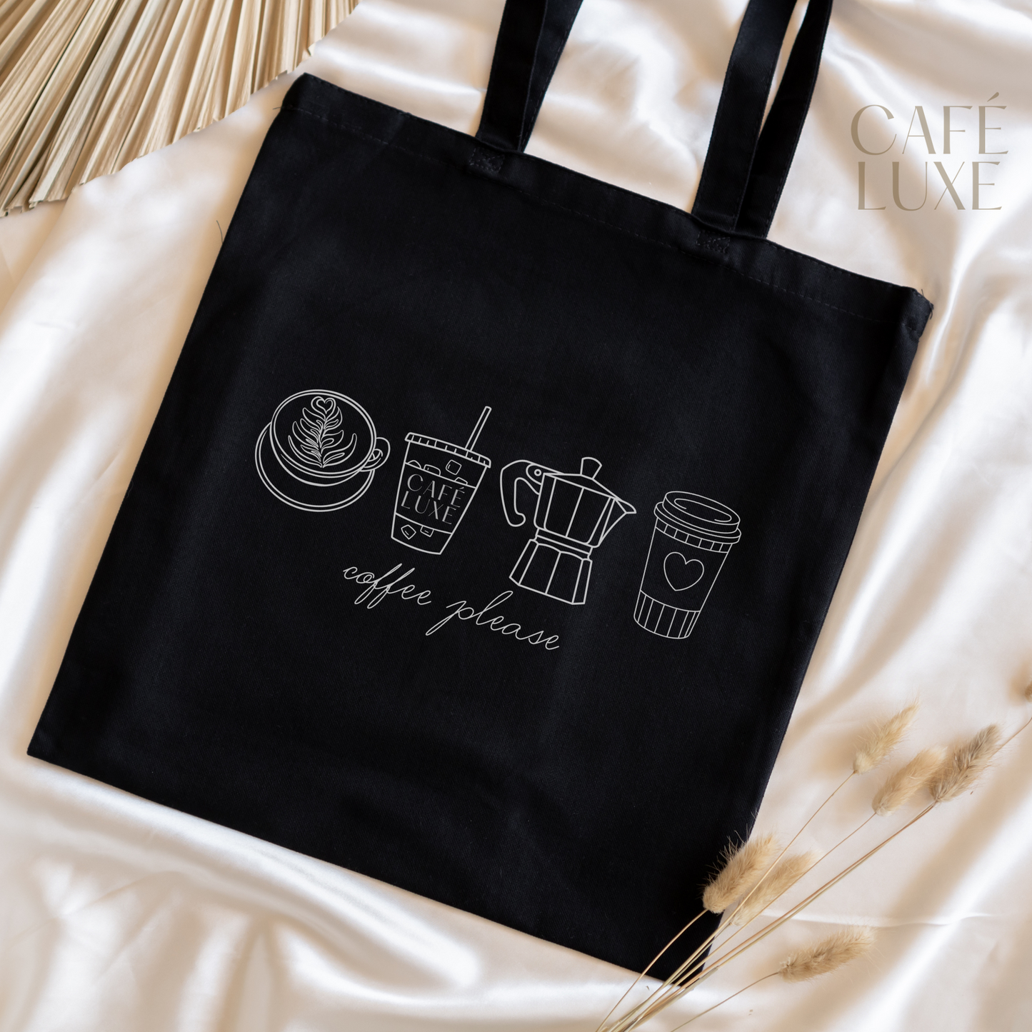 Coffee Please Canvas Tote Bag